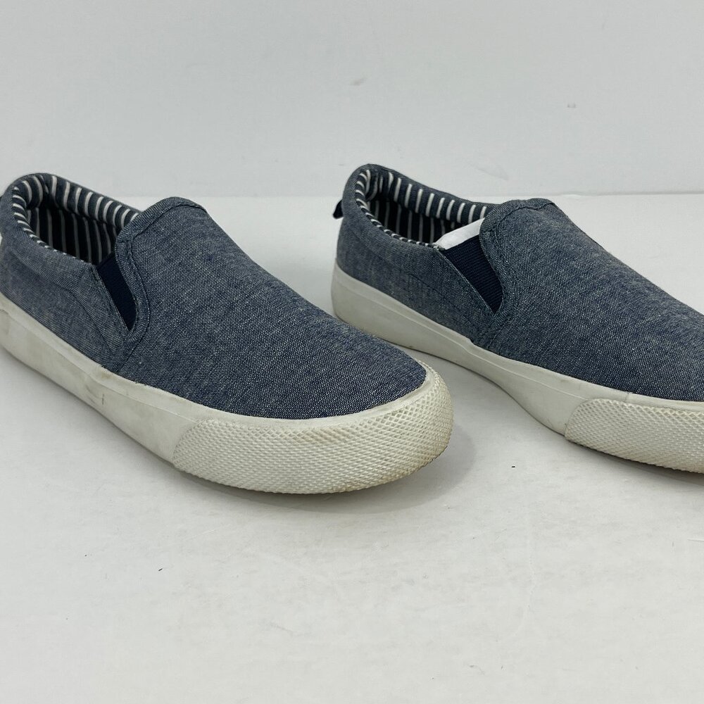 Joe Fresh Kids Loafers Size 1 Blue Round Toe Low Top Flat Heel Pull On